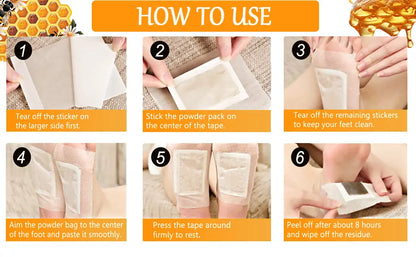 Detox Foot Patches 10 Adhesive Pads Kit Natural Unwanted
